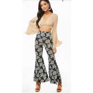 Forever 21 Black Floral Pants